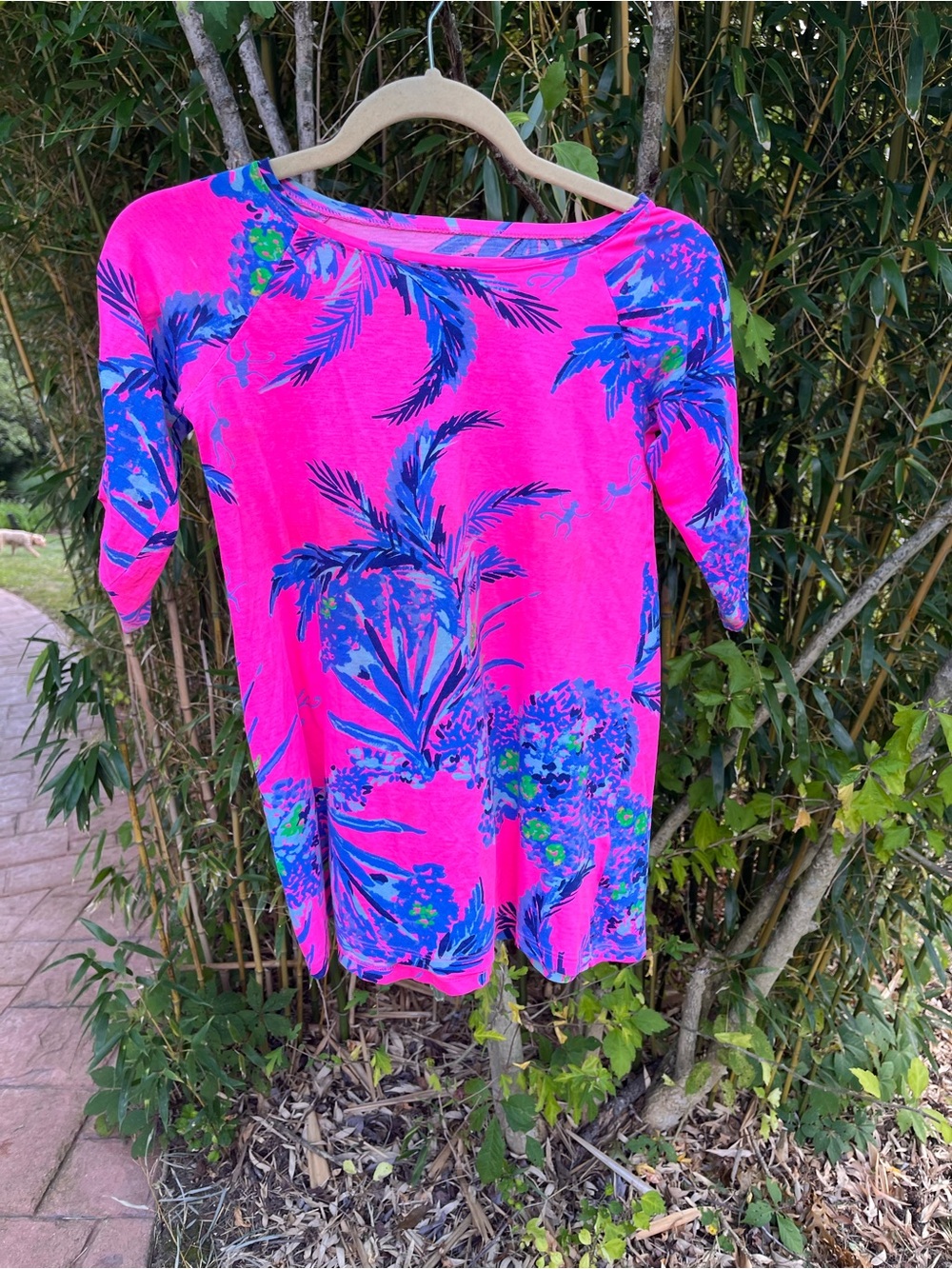 Lilly Pulitzer Neon Pink Tropical Print Tunic